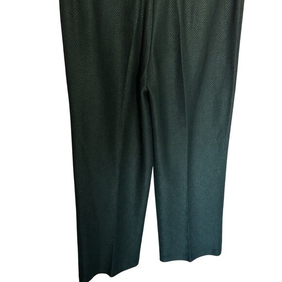 St John Marie Gray Womens Size 10 Santana Knit Pants Green Elastic Waist - Picture 6 of 7
